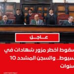 نهاية مزور المؤهلات في أسيوط.. السجن المشدد 10 سنوات